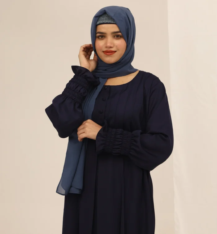 Premium Navy Blue Abaya - Image 2