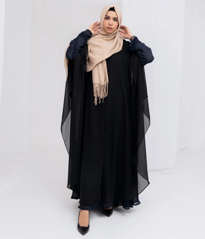 Jilbab Style Navy Blue Abaya