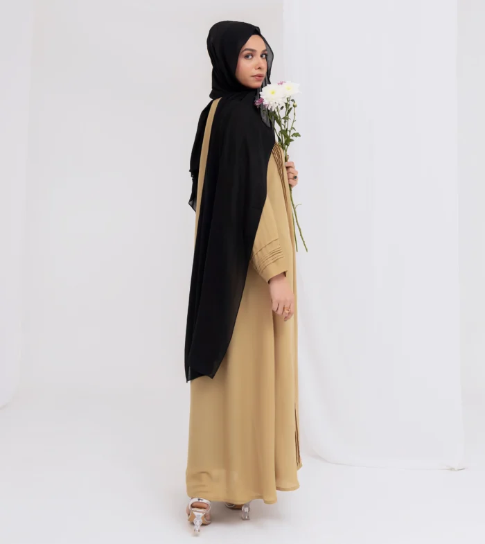 Sandy Brown Abaya - Image 2