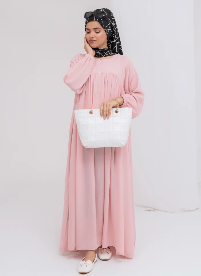 Charming Baby Pink  Abaya - Image 4