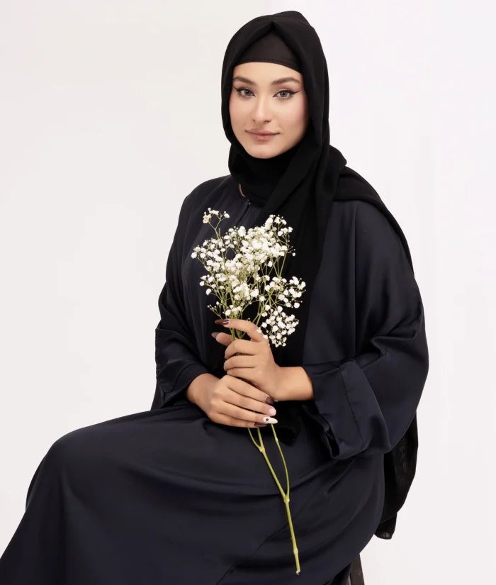 Classic Black Abaya - Image 2