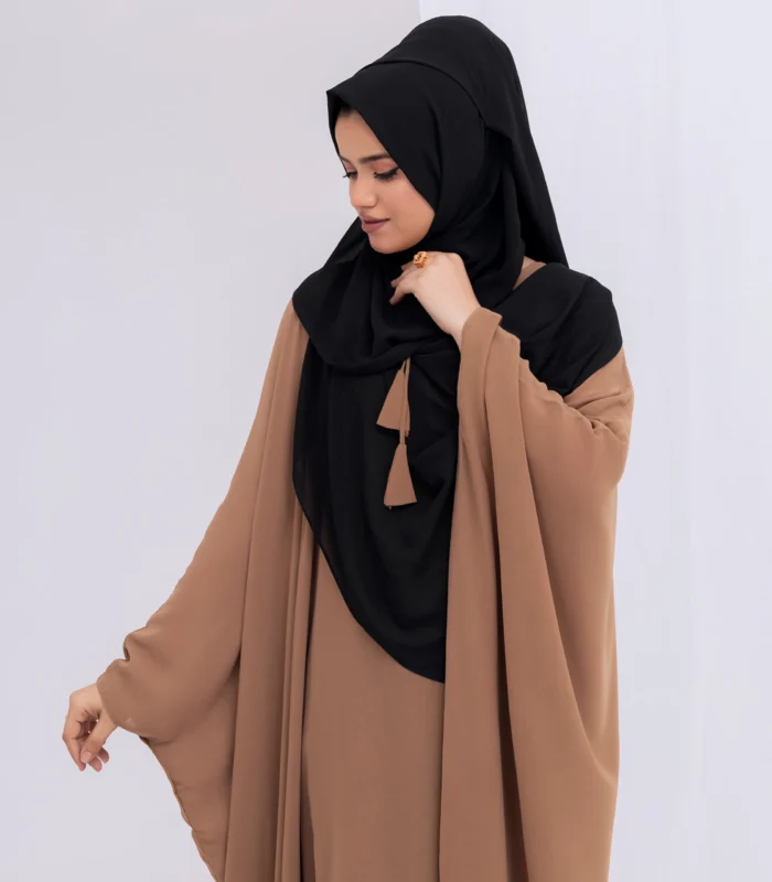 Kaftan Style Beige Abaya - Image 2