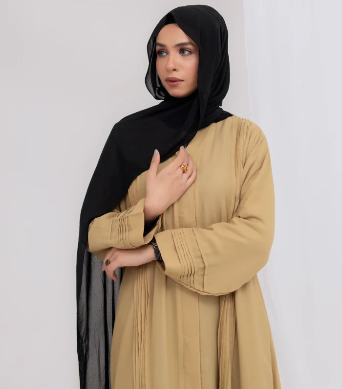 Sandy Brown Abaya - Image 4