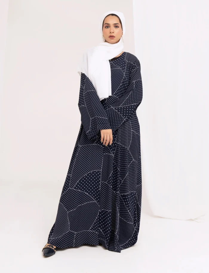 Navy Blue Stylish Abaya