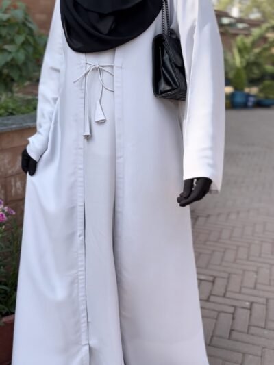 Silver Grey Abaya