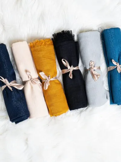 Pack of 6 Hijabs(Lawn and Tilla zari Fabric)