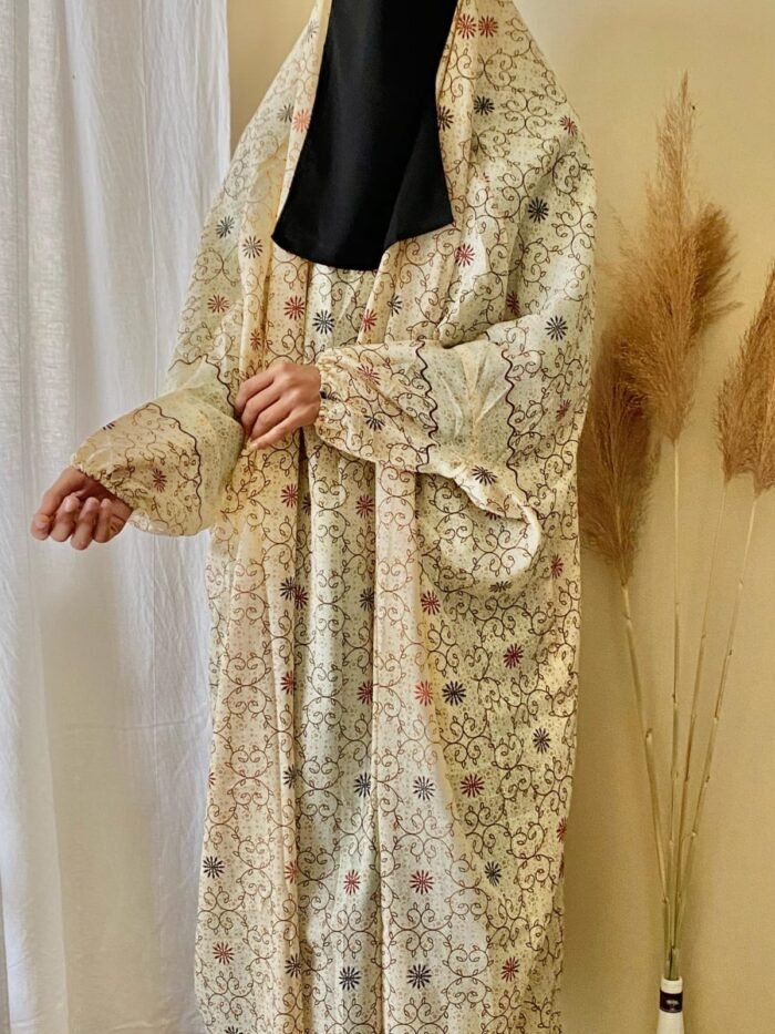 Cream Color Printed Namaz Chadar