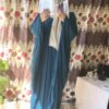 Teal Grace kaftan Abaya