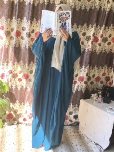 Teal Grace kaftan Abaya