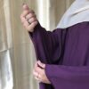 Purple Flare Abaya- Elegant Purple kaftan style Abaya - Image 5
