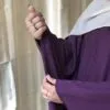 Purple Flare Abaya- Elegant Purple kaftan style Abaya - Image 5